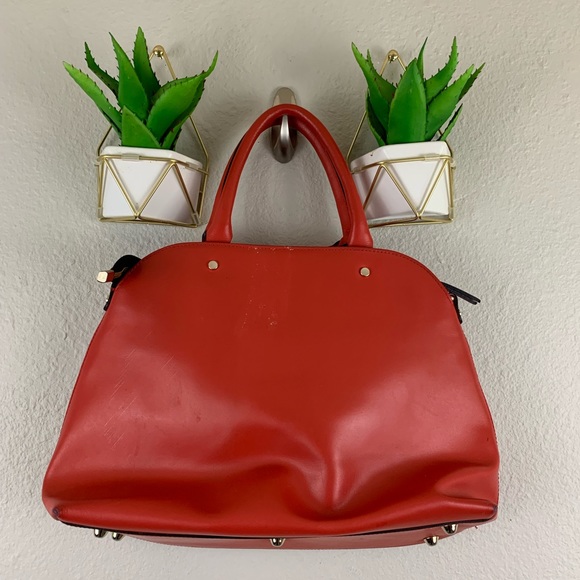 A Bellucci Leather handbag Red Made In Italy - Picture 4 of 8